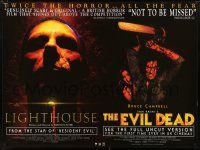 4t548 LIGHTHOUSE/EVIL DEAD British quad '02 cool image of Bruce Campbell with Chainsaw, more!