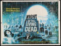 4t559 NIGHT OF THE LIVING DEAD British quad R80 George Romero zombie classic, Chantrell art!
