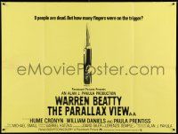 4t564 PARALLAX VIEW British quad '74 Warren Beatty gets mixed up in a political murder conspiracy!