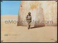 4t568 PHANTOM MENACE teaser DS British quad '99 Star Wars Episode I, Anakin & Vader shadow!