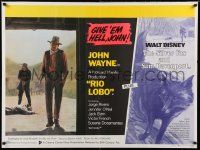4t571 RIO LOBO/SILVER FOX & SAM DAVENPORT British quad '70s John Wayne & Disney!