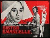 4t580 SISTER EMANUELLE British quad '78 outrageous art of Laura Gemser as a nun trying to be good!