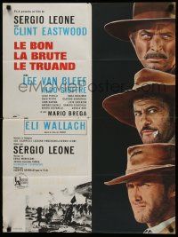 4t132 GOOD, THE BAD & THE UGLY French 23x31 '68 Eastwood, Van Cleef, Wallach, Leone classic!