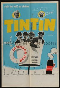4t130 TINTIN ET LE MYSTERE DE LA TOISON D'OR French 16x24 '61 Talbot as Herge's Tintin, Tealdi art