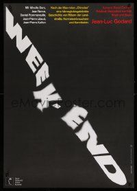 4t077 WEEK END German '68 Jean-Luc Godard, different title design by Hans Hillmann!