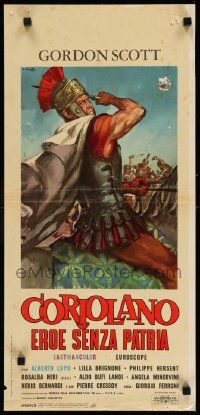 4t266 CORIOLANUS: HERO WITHOUT A COUNTRY Italian locandina '64 Ciriello art of Gordon Scott!