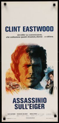 4t271 EIGER SANCTION Italian locandina '75 close-up Mascii art of Clint Eastwood!