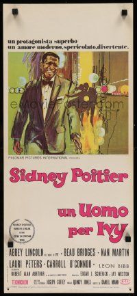 4t274 FOR LOVE OF IVY Italian locandina '68 Daniel Mann, Bob Peak artwork of Sidney Poitier!