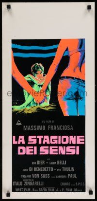 4t286 LA STAGIONE DEI SENSI Italian locandina '69 cool sexy art by Franco, written by Dario Argento!