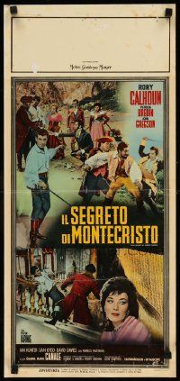 4t304 SECRET OF MONTE CRISTO Italian locandina '61 Rory Calhoun, Patricia Bredin, a treasure map!