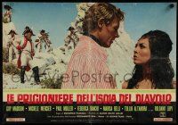 4t363 WOMEN OF DEVIL'S ISLAND Italian 18x27 pbusta '62 Guy Madison & Michele Mercier!