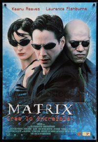 4t092 MATRIX DS Mexican poster '99 Keanu Reeves, Carrie-Anne Moss, Fishburne, Wachowski's classic!