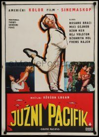 4t237 SOUTH PACIFIC Yugoslavian 19x27 '59 Brazzi, Gaynor, Rodgers & Hammerstein musical!