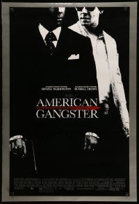 4w051 AMERICAN GANGSTER DS 1sh '07 Denzel Washington, Russell Crowe, Ridley Scott directed!