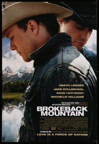 4w139 BROKEBACK MOUNTAIN 1sh '05 Ang Lee directed, Heath Ledger & Jake Gyllenhaal!