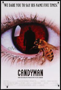 4w149 CANDYMAN 1sh '92 Clive Barker, creepy close-up image of bee in eyeball!