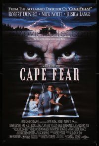 4w151 CAPE FEAR 1sh '91 great close-up of Robert De Niro's eyes, Martin Scorsese remake!