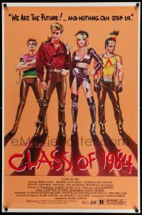 4w177 CLASS OF 1984 1sh '82 art of bad punk teens, we are the future & nothing can stop us!