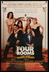 4w328 FOUR ROOMS 1sh '95 Tarantino, Tim Roth, Antonio Banderas, Madonna, Marisa Tomei!