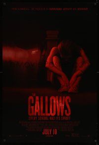 4w345 GALLOWS advance DS 1sh '15 Cluff and Lofing horror thriller, Reese Mishler, creepy image!
