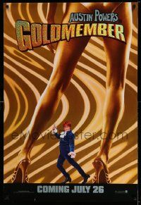 4w364 GOLDMEMBER foil teaser DS 1sh '02 July style, Mike Myers as Austin Powers between sexy legs!