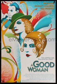 4w370 GOOD WOMAN DS 1sh '04 Scarlett Johansson, Tom Wilkinson, cool artwork!