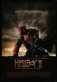4w404 HELLBOY II: THE GOLDEN ARMY DS 1sh '08 Ron Perlman, Selma Blair are good guys!