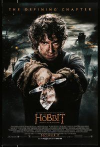 4w410 HOBBIT: THE BATTLE OF THE FIVE ARMIES int'l advance DS 1sh '14 Martin Freeman as Bilbo Baggins