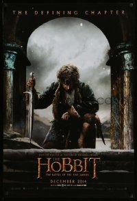 4w411 HOBBIT: THE BATTLE OF THE FIVE ARMIES teaser DS 1sh '14 Martin Freeman as Bilbo Baggins!