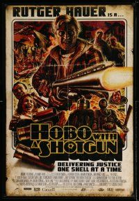 4w413 HOBO WITH A SHOTGUN DS 1sh '11 Rutger Hauer is delivering justice one shell at a time!