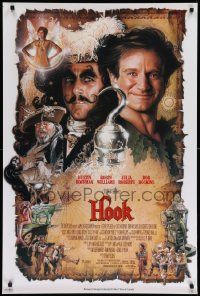 4w416 HOOK int'l export Canada 1sh '91 Dustin Hoffman & Robin Williams by Drew Struzan!