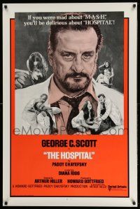 4w419 HOSPITAL int'l 1sh '71 George C. Scott, Paddy Chayefsky, you'll be delirious!