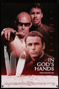 4w445 IN GOD'S HANDS DS 1sh '98 Zalman King directed, Shane Dorian, fortune favors brave surfers!