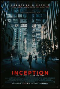 4w448 INCEPTION advance DS 1sh '10 Christopher Nolan, Leonardo DiCaprio, Gordon-Levitt!