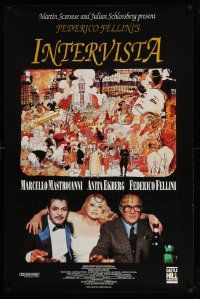 4w468 INTERVISTA 1sh '92 Federico Fellini, Italian, Marcello Mastroianni, Anita Ekberg!