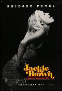 4w482 JACKIE BROWN teaser 1sh '97 Quentin Tarantino, profile portrait of sexy Bridget Fonda!