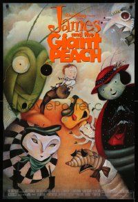 4w484 JAMES & THE GIANT PEACH DS 1sh '96 Walt Disney stop-motion fantasy cartoon, cool artwork!
