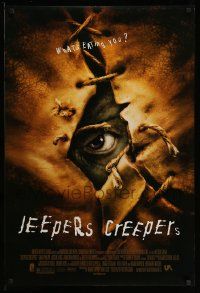 4w486 JEEPERS CREEPERS DS 1sh '01 Justin Long, creepy image, what's eating you?