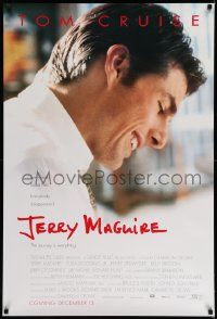 4w488 JERRY MAGUIRE advance DS 1sh '96 close up of Tom Cruise, directed by Cameron Crowe!