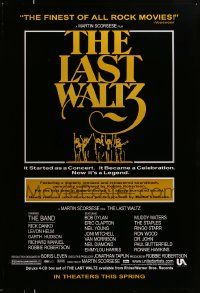 4w518 LAST WALTZ advance DS 1sh R02 Martin Scorsese, a rock concert that became a celebration!
