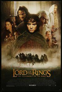 4w545 LORD OF THE RINGS: THE FELLOWSHIP OF THE RING advance 1sh '01 Tolkien, montage of top cast!