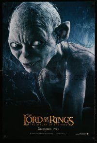 4w551 LORD OF THE RINGS: THE RETURN OF THE KING teaser DS 1sh '03 CGI Andy Serkis as Gollum!