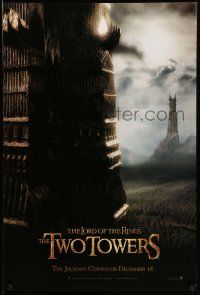 4w558 LORD OF THE RINGS: THE TWO TOWERS teaser 1sh '02 Christopher Lee as Saruman!