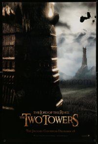 4w559 LORD OF THE RINGS: THE TWO TOWERS teaser DS 1sh '02 Peter Jackson & J.R.R. Tolkien epic!