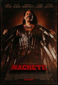4w567 MACHETE style A advance 1sh '10 Robert Rodriguez, Danny Trejo with lots of blades!