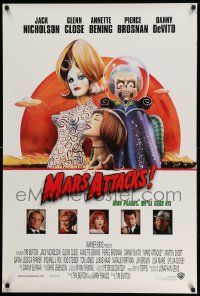 4w587 MARS ATTACKS! int'l 1sh '96 directed by Tim Burton, wacky sci-fi art by Philip Castle!