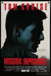 4w621 MISSION IMPOSSIBLE advance DS 1sh '96 Tom Cruise, Jon Voight, Brian De Palma directed!