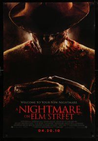 4w657 NIGHTMARE ON ELM STREET int'l advance DS 1sh '10 image of Jackie Earle Haley as Kreuger!