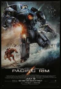 4w676 PACIFIC RIM advance DS 1sh '13 July style, Guillermo del Toro directed sci-fi, CGI image!