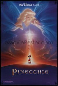 4w696 PINOCCHIO advance DS 1sh R92 Disney classic cartoon about a wooden boy who wants to be real!